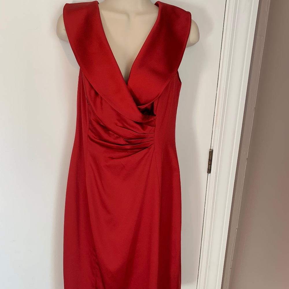 Kay Unger satin cocktail dress
